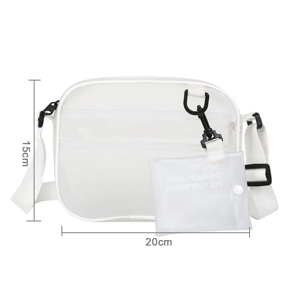 Casual Women PVC Jelly Crossbody Mini Bag Girls Shoulder Handbags