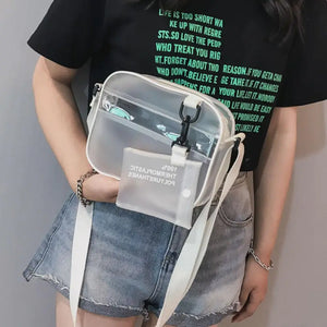 Casual Women PVC Jelly Crossbody Mini Bag Girls Shoulder Handbags