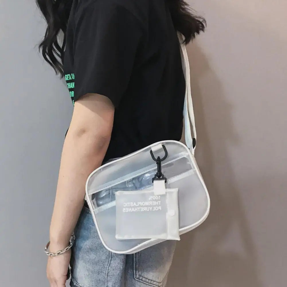 Casual Women PVC Jelly Crossbody Mini Bag Girls Shoulder Handbags
