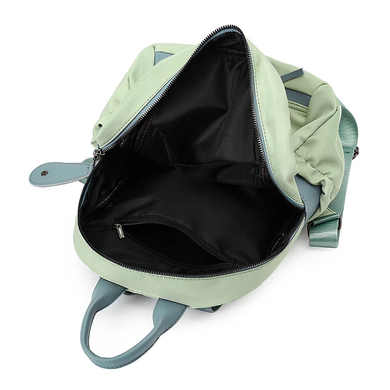 Casual Patchwork Backpack Small Oxford Bags for Women