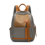 Casual Patchwork Backpack for Teenage Girls Zipper Women Bag