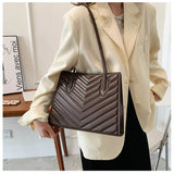 Casual Female Shoulder Bags Square Handbags Stripe Large Capacity Tote Bags