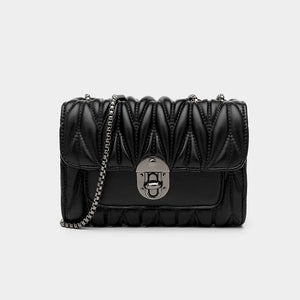 Casual Leather Chain Crossbody Bag for Women Shoulder Messenger Clutch