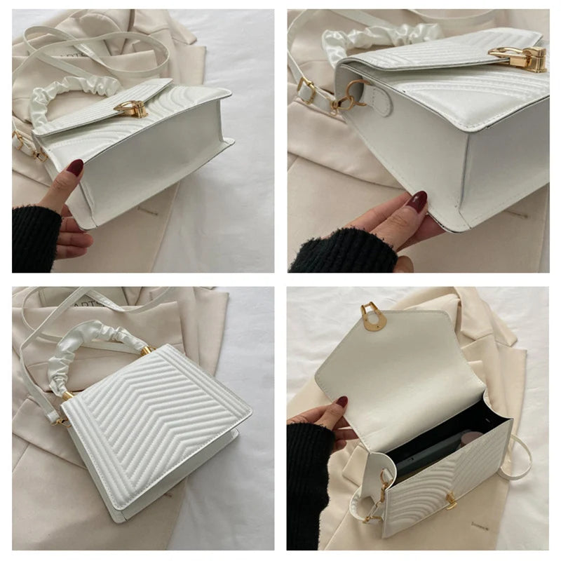 Casual Flap Shoulder Bag for Women Small PU Leather Bag