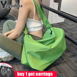 Casual Nylon Crossbody Shoulder Bag For Women Large Capacity Pillow Sports Handb