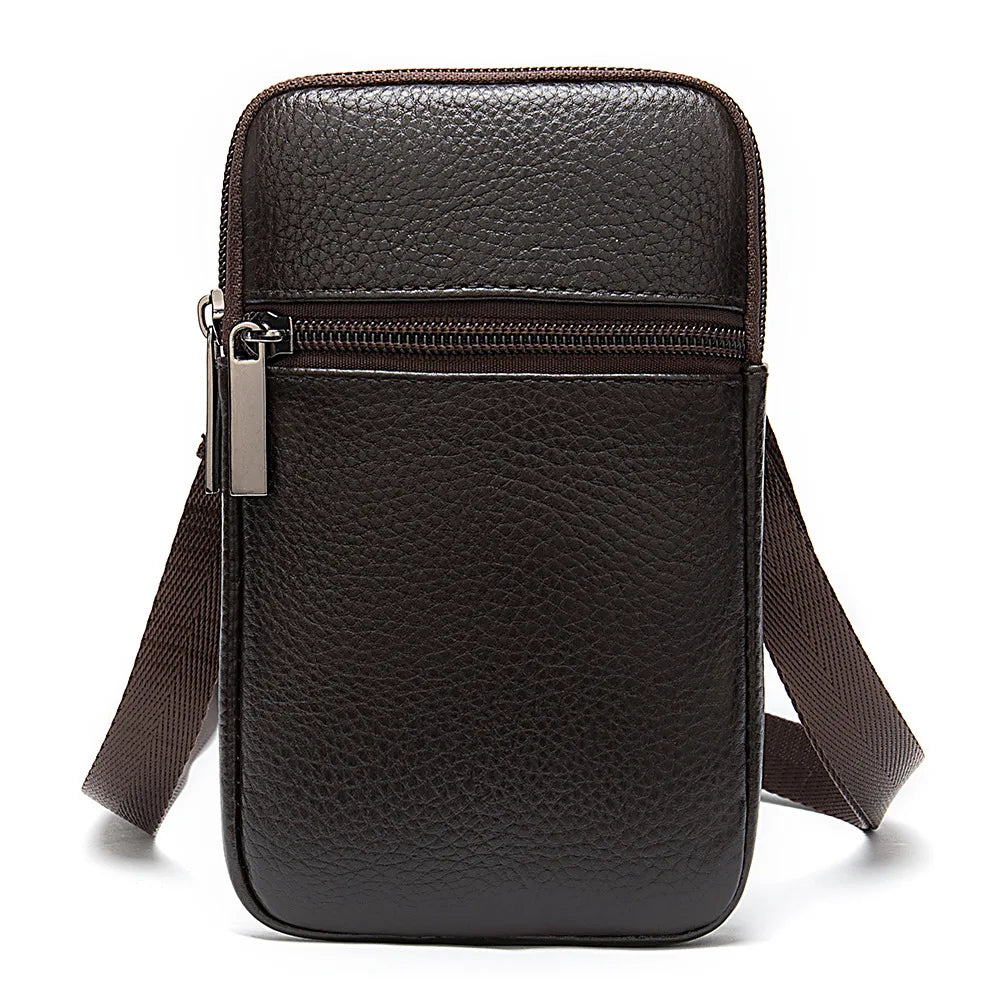 Casual Leather Messenger Bags Mens Bag For Men Small Phone Bag