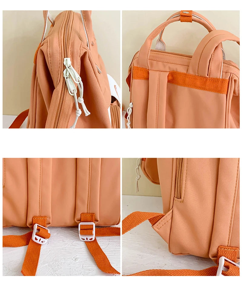 Casual Girl School Backpack Cartoon Large Capacity Waterproof Travel Book Bag