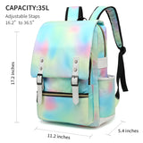 Casual Girl School Backpack Large Capacity Book Bag Women Colorful Waterproof