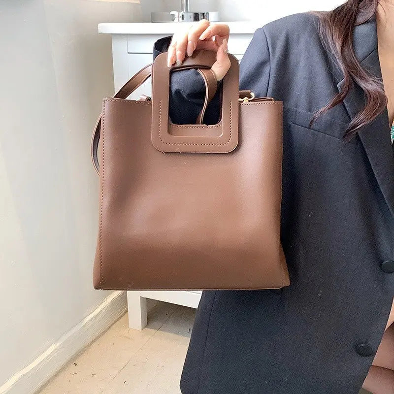 Casual Women's Big Tote Bag Leather Ladies Shoulder Handbag
