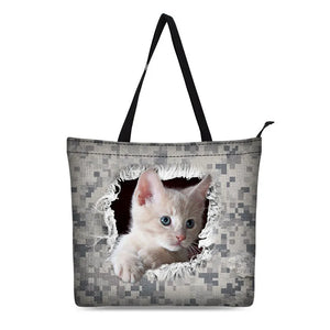 Casual Canvas Shopping Tote Bag for Women Vintage Portable Handbags