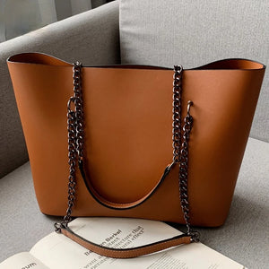 Casual Chain Shoulder Bag Famous Leather Ladies Handbag Tote Bag