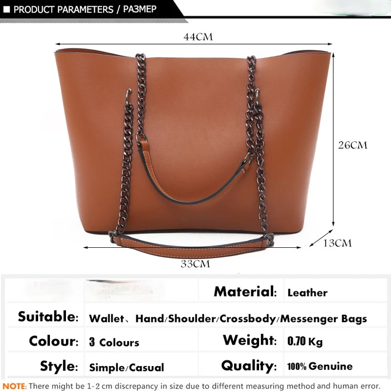 Casual Chain Shoulder Bag Famous Leather Ladies Handbag Tote Bag