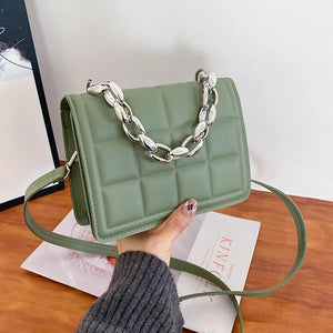 Casual High Leather Pu Bags For Women Chain Handbag Shoulder Messenger Bag