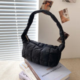Casual Hobos Bag For Women Down Cotton Shoulder Bags