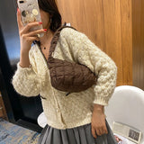 Casual Hobos Bag For Women Down Cotton Shoulder Bags