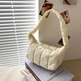 Casual Hobos Bag For Women Down Cotton Shoulder Bags
