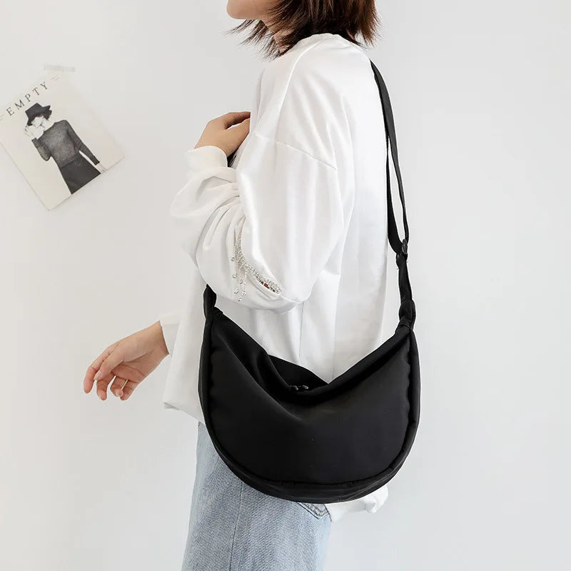 Casual Hobos Crossbody Bags Nylon Shoulder Messenger Canvas Tote Female Shopper