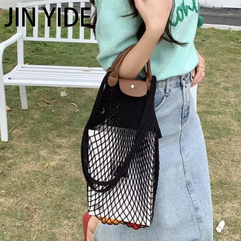 Casual Hollow Fishnet Women Handbags Mesh Shoulder Crossbody Bags