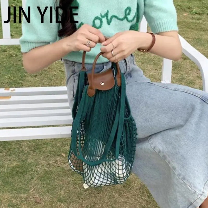 Casual Hollow Fishnet Women Handbags Mesh Shoulder Crossbody Bags