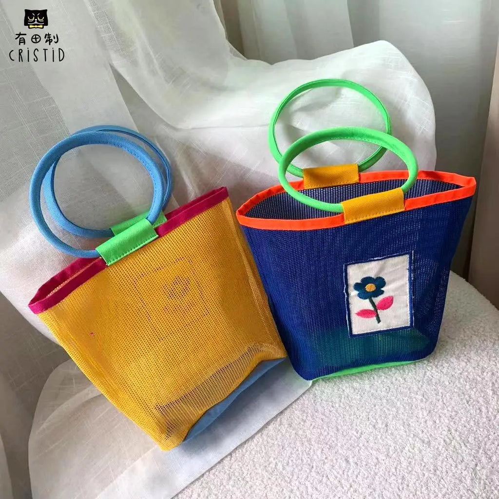 Casual Hollow Out Basket Bag PU Women Handbags Large Capacity Tote Ladies