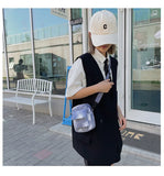 Casual Canvas Crossbody Bag for Women Small Square Shoulder Pouch