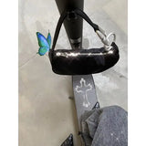 Casual Ladies Nylon Underarm Bag Metal Ring Decoration Women Handbags