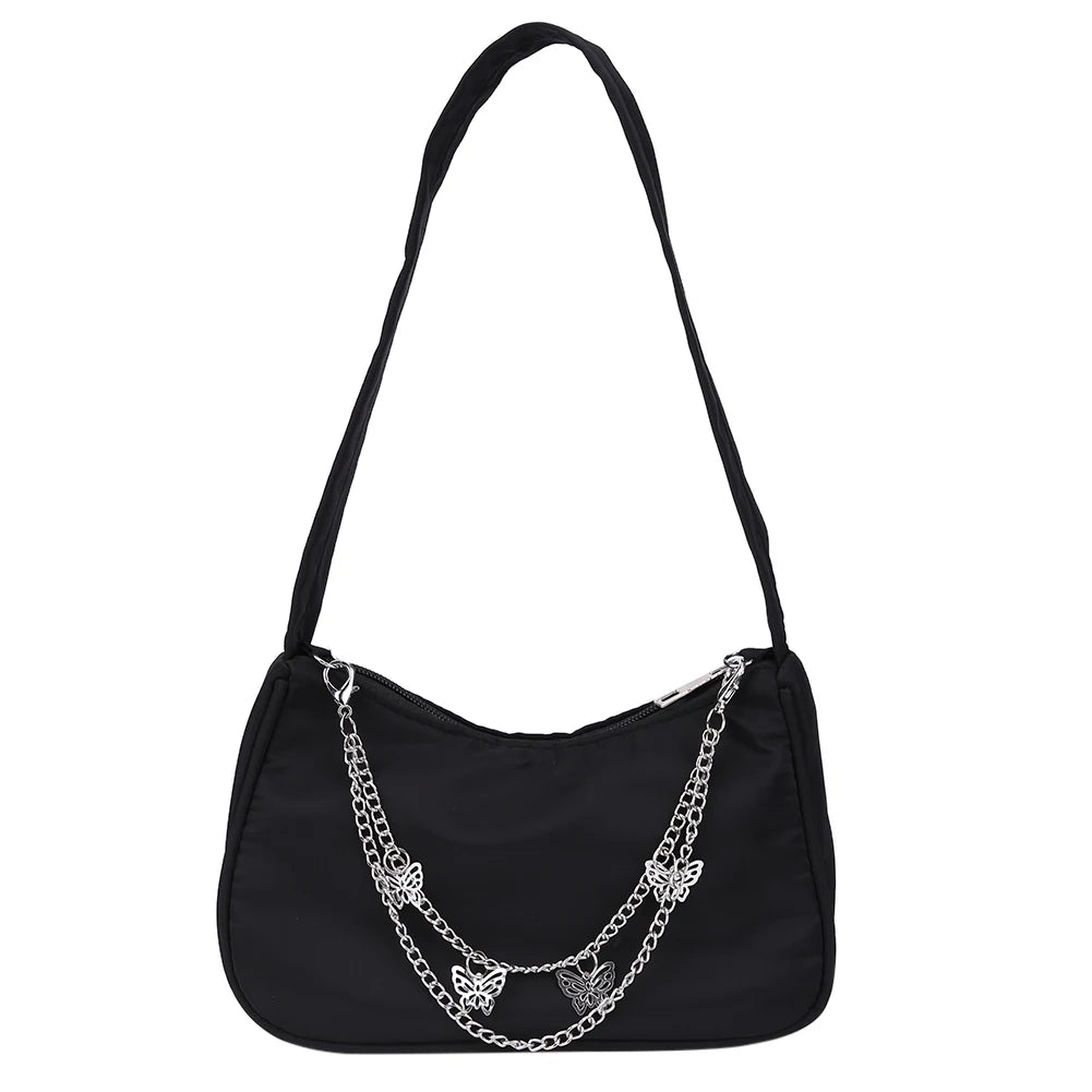 Casual Women's Butterfly Chain Underarm Bag