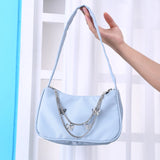 Casual Ladies Underarm Bag Solid Butterfly Chain Small Handbags for Women