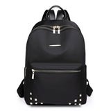 Casual Large Capacity Backpack For Women Rivet Oxford Travel Pack Knapsack