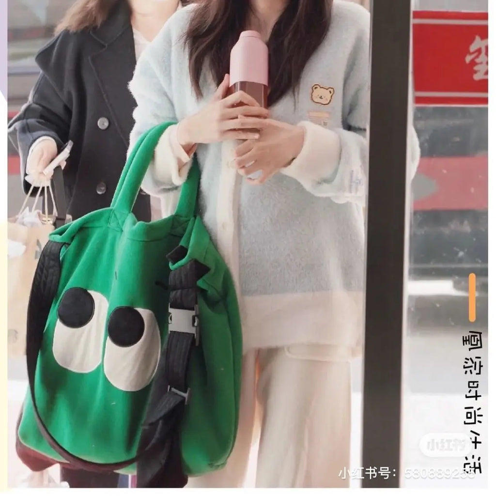 Casual Canvas Shoulder Bag Large Capacity Solid Shopper Crossbody Bags