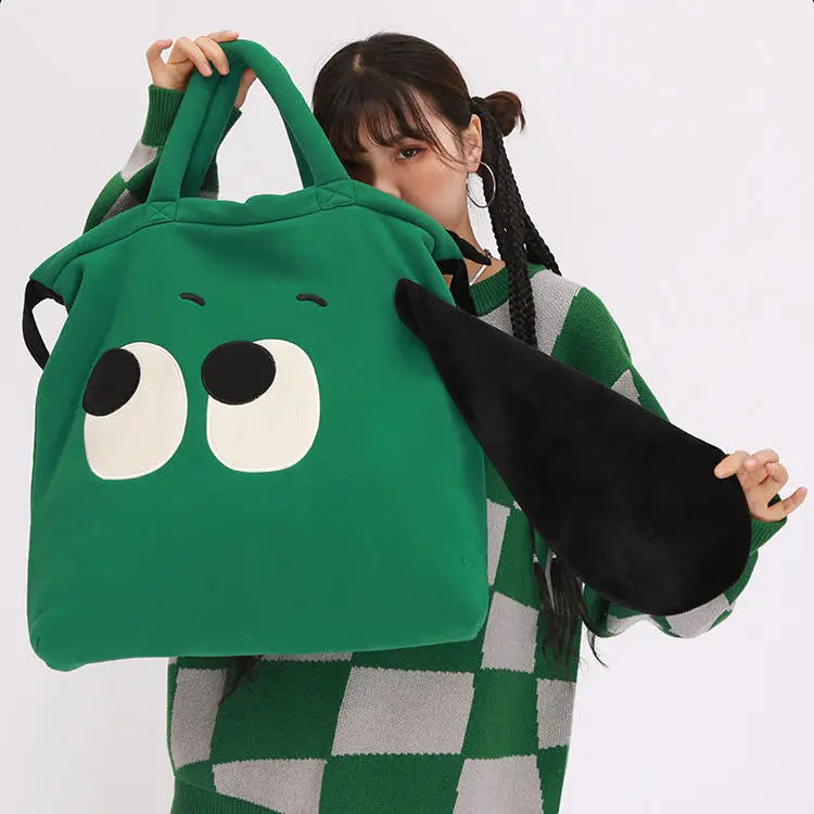 Casual Canvas Shoulder Bag Large Capacity Solid Shopper Crossbody Bags