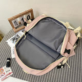 Casual Canvas Backpack for Teenage Girls Students Large Capacity
