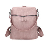 Vintage Women Backpack Large Capacity Nubuck Leather School Backpacks