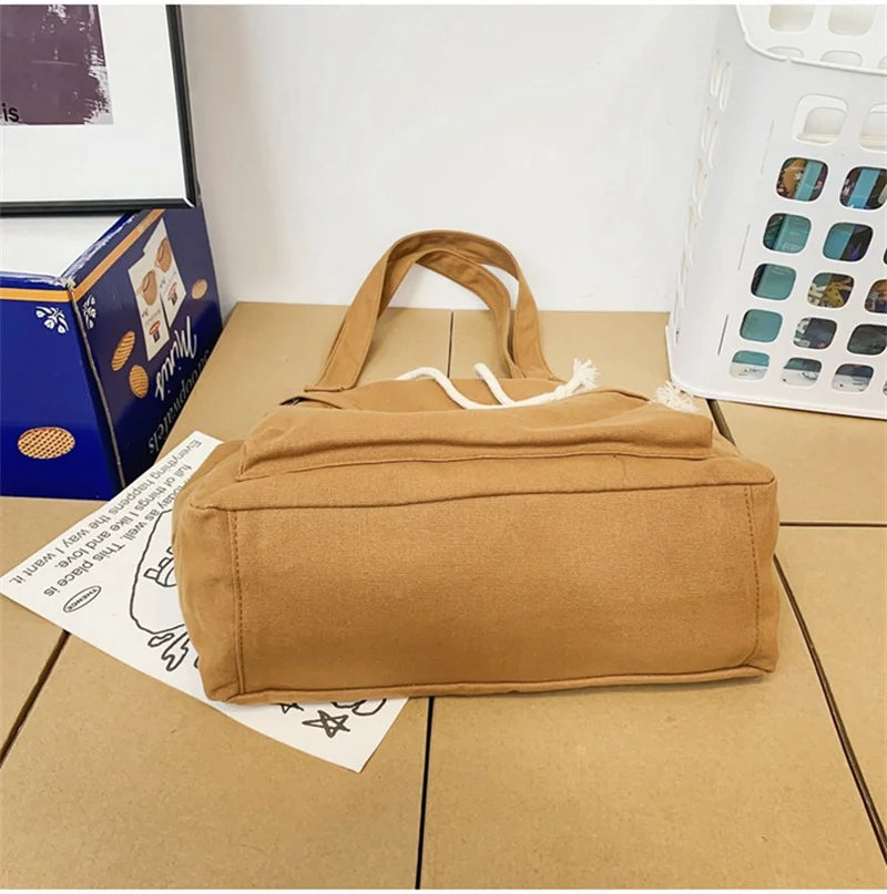 Casual Large Capacity Shoulder Bags for Women Canvas Purse Female Messenger Bag