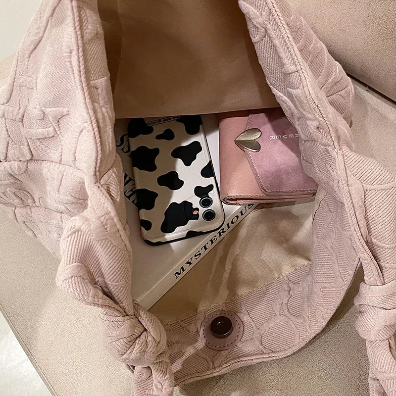 Casual Large Capacity Tote Women Handbags Canvas Lady Shoulder Messenger Bags