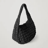 Casual Large Capacity Tote Shoulder Bag Quilted Nylon Handbag