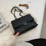 Casual Large Capacity Totes PU leather Women Handbag Flap Shoulder Crossbody Bag