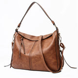 Women's Large Capacity Tote Shoulder Bag Soft Leather Handbag