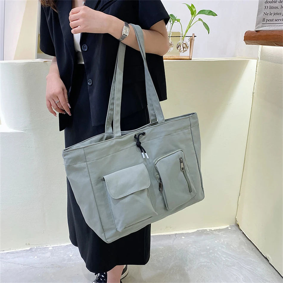 Casual Large Shoulder Side Bags for Women High Capacity Travel Shopper Bag