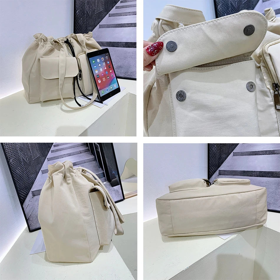 Casual Large Shoulder Side Bags for Women High Capacity Travel Shopper Bag