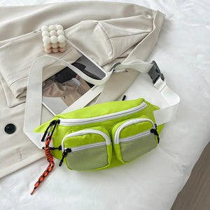 Casual Large Women's Waist Bag Nylon Fanny Pack Multi-Functional Waist Pack
