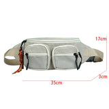 Casual Large Women's Waist Bag Nylon Fanny Pack Multi-Functional Waist Pack
