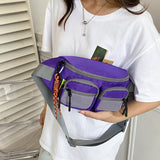 Casual Large Women's Waist Bag Nylon Fanny Pack Multi-Functional Waist Pack