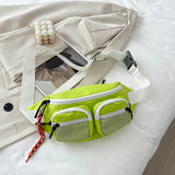 Casual Large Women's Waist Bag Nylon Fanny Pack Multi-Functional Waist Pack