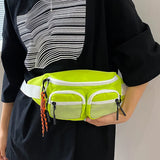Casual Large Women's Waist Bag Nylon Fanny Pack Multi-Functional Waist Pack