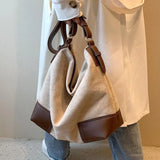Soft Shoulder Bag Suede Messenger Bucket Bag for Women