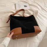 Soft Shoulder Bag Suede Messenger Bucket Bag for Women