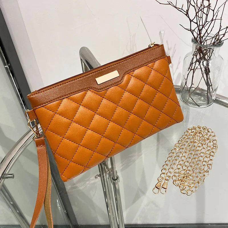 Casual Leather Clutch Bag Women Wedding Shoulder Bag Ladies Party Purse