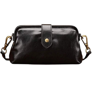 Casual Leather Shoulder Bags Retro Doctor Bag Clutch Crossbody Bag