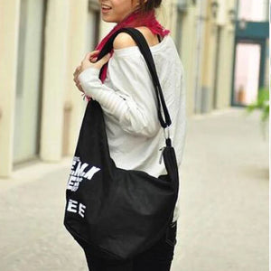 Casual Letter Canvas Bag For Women Large Capacity Hobo Bags